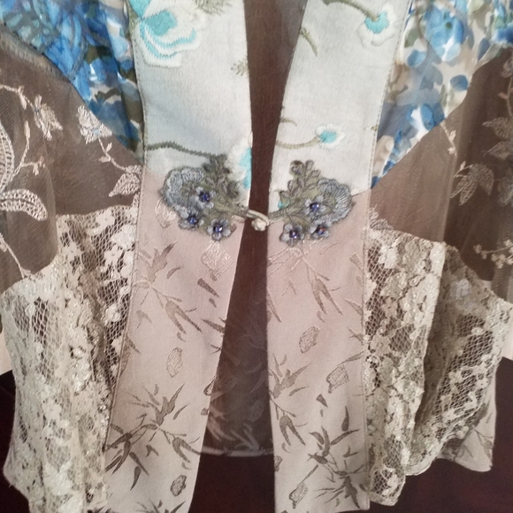 NEW VTG VIOLET KAY JACKET IN OLIVE & BLUE &SHELL S - Picture 7 of 7